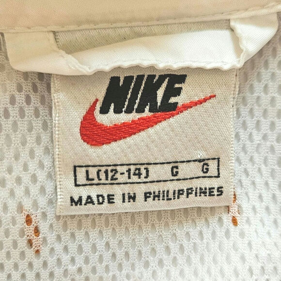 Vintage 90s Nike Anorack Half Zip Lightweight Jacket White Women's Large (12-14) - Picture 7 of 10